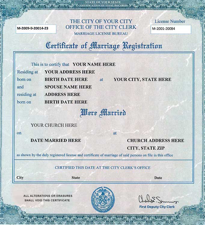 que es una licencia de matrimonio en estados unidos